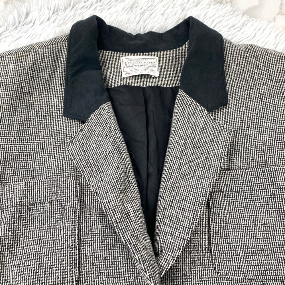 Vintage Pendleton Cropped Wool Bomber Jacket Euc - image 4